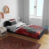 Personalised New Zealand Maori Christmas Bedding Set Xmas Fern Mix Kowhawhai LT7 - Polynesian Pride