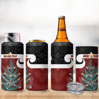 Personalised New Zealand Maori Christmas 4 in 1 Can Cooler Tumbler Xmas Fern Mix Kowhawhai LT7 - Polynesian Pride