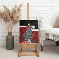 Personalised New Zealand Maori Christmas Canvas Wall Art Xmas Fern Mix Kowhawhai LT7 - Polynesian Pride