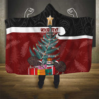 Personalised New Zealand Maori Christmas Hooded Blanket Xmas Fern Mix Kowhawhai LT7 - Polynesian Pride