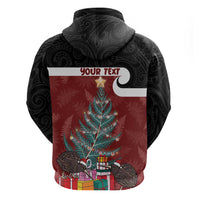 Personalised New Zealand Maori Christmas Hoodie Xmas Fern Mix Kowhawhai LT7 - Polynesian Pride