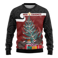 Personalised New Zealand Maori Christmas Ugly Christmas Sweater Xmas Fern Mix Kowhawhai LT7 - Polynesian Pride
