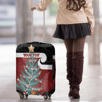 Personalised New Zealand Maori Christmas Luggage Cover Xmas Fern Mix Kowhawhai