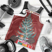 Personalised New Zealand Maori Christmas Men Tank Top Xmas Fern Mix Kowhawhai LT7 - Polynesian Pride