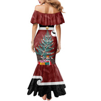 Personalised New Zealand Maori Christmas Mermaid Dress Xmas Fern Mix Kowhawhai LT7 - Polynesian Pride