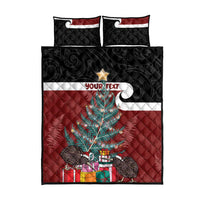 Personalised New Zealand Maori Christmas Quilt Bed Set Xmas Fern Mix Kowhawhai LT7 - Polynesian Pride