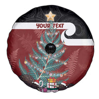 Personalised New Zealand Maori Christmas Spare Tire Cover Xmas Fern Mix Kowhawhai LT7 - Polynesian Pride