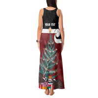 Personalised New Zealand Maori Christmas Tank Maxi Dress Xmas Fern Mix Kowhawhai LT7 - Polynesian Pride