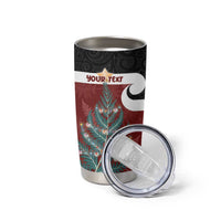 Personalised New Zealand Maori Christmas Tumbler Cup Xmas Fern Mix Kowhawhai LT7 - Polynesian Pride