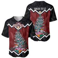 Personalised New Zealand Christmas Baseball Jersey Xmas Fern and Kiwi Birds LT7 - Polynesian Pride