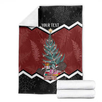 Personalised New Zealand Christmas Blanket Xmas Fern and Kiwi Birds LT7 - Polynesian Pride
