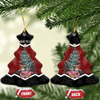 Personalised New Zealand Christmas Ceramic Ornament Xmas Fern and Kiwi Birds LT7 Christmas Tree Black - Polynesian Pride