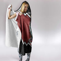 Personalised New Zealand Christmas Hooded Blanket Xmas Fern and Kiwi Birds LT7 - Polynesian Pride