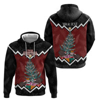 Personalised New Zealand Christmas Hoodie Xmas Fern and Kiwi Birds LT7 - Polynesian Pride