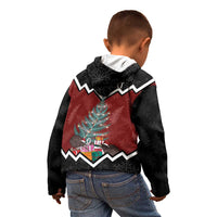 Personalised New Zealand Christmas Kid Hoodie Xmas Fern and Kiwi Birds LT7 - Polynesian Pride