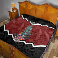 Personalised New Zealand Christmas Quilt Xmas Fern and Kiwi Birds LT7 - Polynesian Pride
