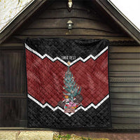 Personalised New Zealand Christmas Quilt Xmas Fern and Kiwi Birds LT7 - Polynesian Pride