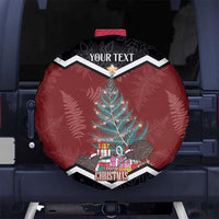 Personalised New Zealand Christmas Spare Tire Cover Xmas Fern and Kiwi Birds LT7 - Polynesian Pride