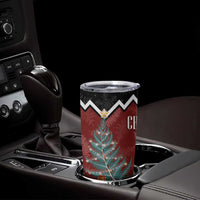 Personalised New Zealand Christmas Tumbler Cup Xmas Fern and Kiwi Birds LT7 - Polynesian Pride