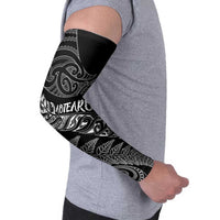 Aotearoa Personalized Lawn Bowls Maori Arm Sleeves New Zealand Black Tribal Silver Fern LT7 - Polynesian Pride
