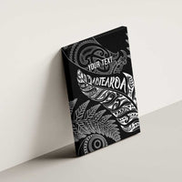 Aotearoa Personalized Lawn Bowls Maori Canvas Wall Art New Zealand Black Tribal Silver Fern LT7 - Polynesian Pride