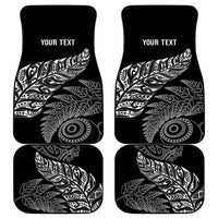 Aotearoa Personalized Lawn Bowls Maori Car Mats New Zealand Black Tribal Silver Fern LT7 - Polynesian Pride
