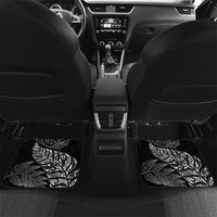 Aotearoa Personalized Lawn Bowls Maori Car Mats New Zealand Black Tribal Silver Fern LT7 Set 2pcs - Back Black - Polynesian Pride