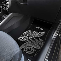 Aotearoa Personalized Lawn Bowls Maori Car Mats New Zealand Black Tribal Silver Fern LT7 - Polynesian Pride