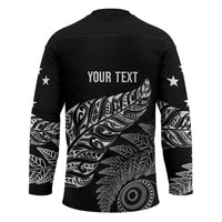 Aotearoa Personalized Lawn Bowls Maori Hockey Jersey New Zealand Black Tribal Silver Fern LT7 - Polynesian Pride