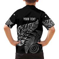 Aotearoa Personalized Lawn Bowls Maori Kid Hawaiian Shirt New Zealand Black Tribal Silver Fern LT7 - Polynesian Pride