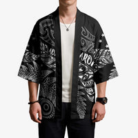 Aotearoa Personalized Lawn Bowls Maori Kimono New Zealand Black Tribal Silver Fern LT7 - Polynesian Pride