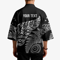 Aotearoa Personalized Lawn Bowls Maori Kimono New Zealand Black Tribal Silver Fern LT7 - Polynesian Pride