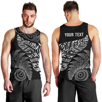 Aotearoa Personalized Lawn Bowls Maori Men Tank Top New Zealand Black Tribal Silver Fern LT7 - Polynesian Pride