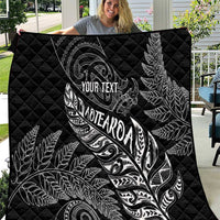 Aotearoa Personalized Lawn Bowls Maori Quilt New Zealand Black Tribal Silver Fern LT7 Black - Polynesian Pride
