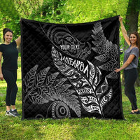 Aotearoa Personalized Lawn Bowls Maori Quilt New Zealand Black Tribal Silver Fern LT7 - Polynesian Pride