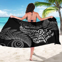 Aotearoa Personalized Lawn Bowls Maori Sarong New Zealand Black Tribal Silver Fern LT7 - Polynesian Pride