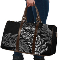 Aotearoa Personalized Lawn Bowls Maori Travel Bag New Zealand Black Tribal Silver Fern LT7 - Polynesian Pride