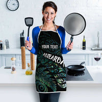 Aotearoa Personalized Lawn Bowls Maori Apron New Zealand Paua Shell Tribal Silver Fern - Polynesian Pride