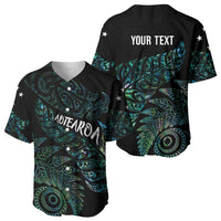 Aotearoa Personalized Lawn Bowls Maori Baseball Jersey New Zealand Paua Shell Tribal Silver Fern LT7 - Polynesian Pride