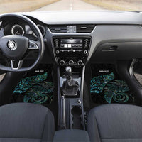 Aotearoa Personalized Lawn Bowls Maori Car Mats New Zealand Paua Shell Tribal Silver Fern LT7 Set 2pcs - Front Green - Polynesian Pride