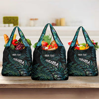 Aotearoa Personalized Lawn Bowls Maori Grocery Bag New Zealand Paua Shell Tribal Silver Fern LT7 3-pack One Size Green - Polynesian Pride