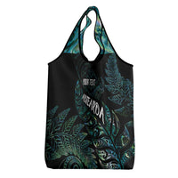 Aotearoa Personalized Lawn Bowls Maori Grocery Bag New Zealand Paua Shell Tribal Silver Fern LT7 - Polynesian Pride
