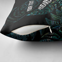 Aotearoa Personalized Lawn Bowls Maori Pillow Cover New Zealand Paua Shell Tribal Silver Fern LT7 - Polynesian Pride