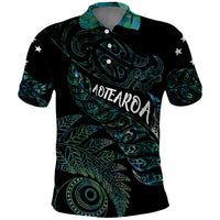 Aotearoa Personalized Lawn Bowls Maori Polo Shirt New Zealand Paua Shell Tribal Silver Fern LT7 Green - Polynesian Pride