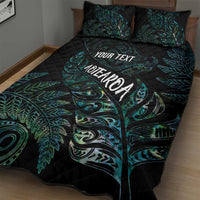 Aotearoa Personalized Lawn Bowls Maori Quilt Bed Set New Zealand Paua Shell Tribal Silver Fern LT7 - Polynesian Pride