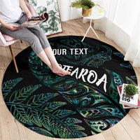 Aotearoa Personalized Lawn Bowls Maori Round Carpet New Zealand Paua Shell Tribal Silver Fern LT7 - Polynesian Pride
