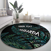 Aotearoa Personalized Lawn Bowls Maori Round Carpet New Zealand Paua Shell Tribal Silver Fern LT7 - Polynesian Pride