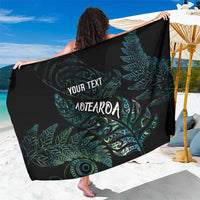 Aotearoa Personalized Lawn Bowls Maori Sarong New Zealand Paua Shell Tribal Silver Fern LT7 One Size 44 x 66 inches Green - Polynesian Pride