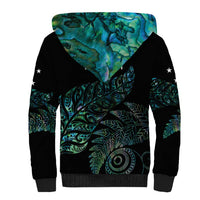 Aotearoa Personalized Lawn Bowls Maori Sherpa Hoodie New Zealand Paua Shell Tribal Silver Fern LT7 - Polynesian Pride