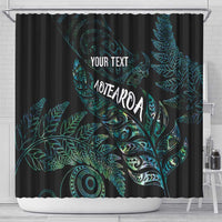 Aotearoa Personalized Lawn Bowls Maori Shower Curtain New Zealand Paua Shell Tribal Silver Fern LT7 - Polynesian Pride